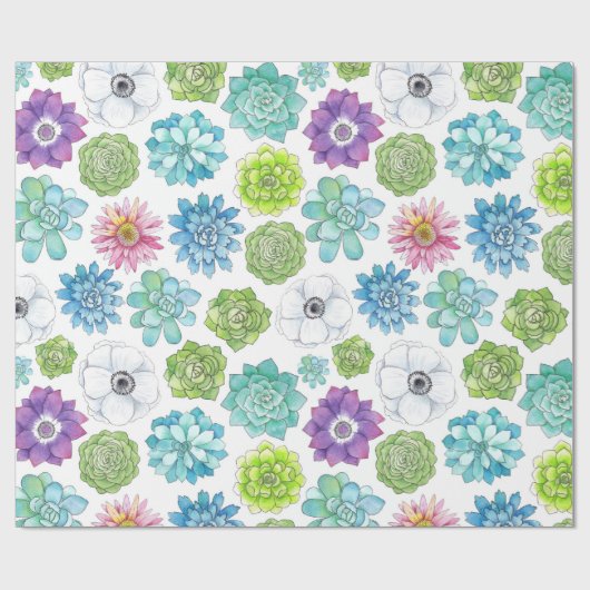 Sukkuline Geschenkpapier (Flach)