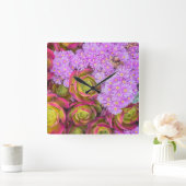 Sukkuline Quadratische Wanduhr (Zuhause)