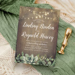 Sukkuline | Rustikale Hochzeit von Landgut Einladung<br><div class="desc">Succulents,  Baum-Blätter,  Eukalyptus und andere Gartengrün rustikale Landhochzeit Einladungen</div>