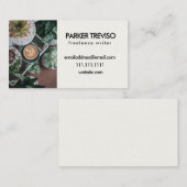 Sukkuline und Kaffee Rustikale Kunst Visitenkarte (Vorne/Hinten)