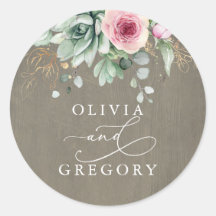 Sukkuline und rosa Blume Rustikale Hochzeit