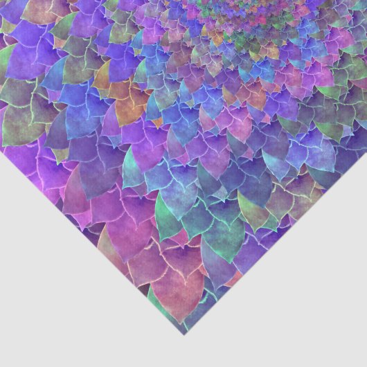 Sukkultureller Abstrakter Art Blumenkohl Lila Seidenpapier (Ausschnitt)