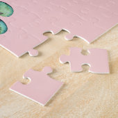 Sukkultureller Blumenstrauß auf Rosa Puzzle (Seite)