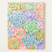 Sukkultureller Garten Wasserfarbe Niedliche Pastel Planer (Rückseite)