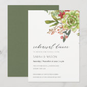 Sukkulturelles Cacti Rote Flora Probe Abendessen Dankeskarte (Vorne/Hinten)