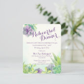 Sukkulturelles Garden Probe Abendessen Einladung (Stehend Vorderseite)