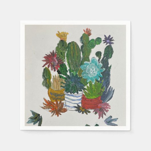 Sukkulturen auf Anzeige Serviette (Vorderseite)