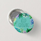 Sukkulturen Behalten Aqua grün und Lila Button (Vorne & Hinten)