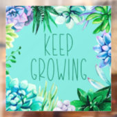 Sukkulturen Behalten Aqua grün und Lila Fensteraufkleber (Blatt 2)