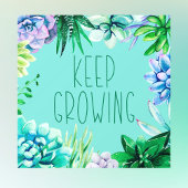 Sukkulturen Behalten Aqua grün und Lila Fensteraufkleber