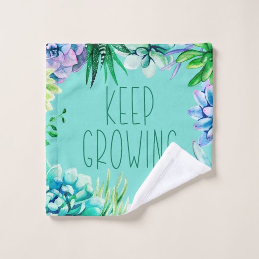 Sukkulturen Behalten Aqua grün und Lila Waschlappen (Waschlappen)