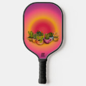 Sukkulturen in Kaffee Cups Kohlenfaser-Verschluss Pickleball Schläger (Rückseite)