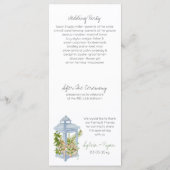 Sukkulturen in Laternenrustikalen Hochzeitsprogram Programm (Rückseite)