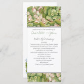 Sukkulturen in Laternenrustikalen Hochzeitsprogram Programm (Vorne/Hinten)