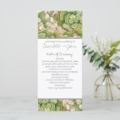 Sukkulturen in Laternenrustikalen Hochzeitsprogram Programm (Stehend Vorderseite)