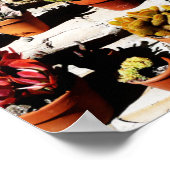 Sukkulturen in Terracotta-Hülsen Nachmittags Poster (Ecke)