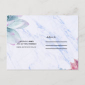 Sukkulturen Marmorchic Rustikale Fiesta Save the D Ankündigungspostkarte (Rückseite)