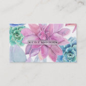 Sukkulturen Moderner Chic Fiesta Garten Blumen Visitenkarte (Vorderseite)