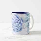 Sukkulturen Moderner Chic Marble Fiesta Garden Blu Zweifarbige Tasse (VorderseiteRechts)