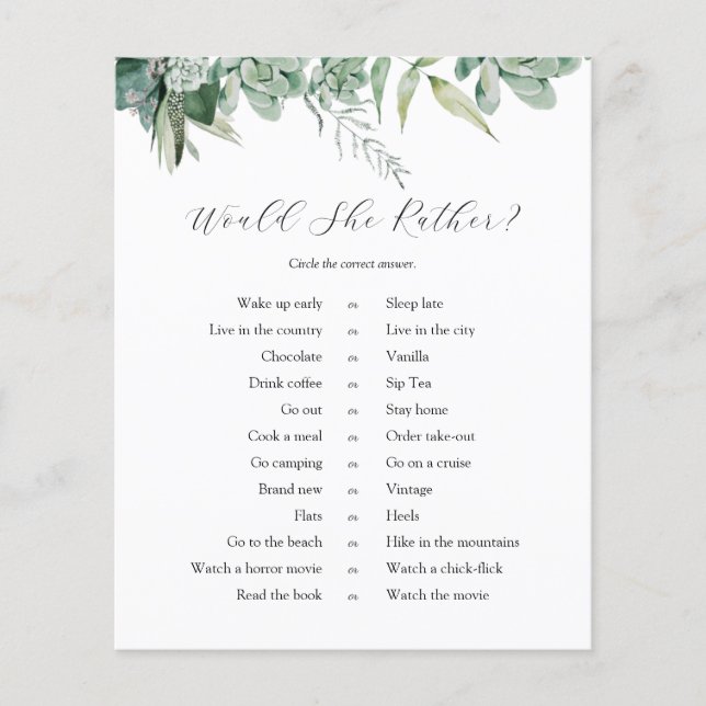 Sukkulturen und Eukalyptus würden sie eher spielen (Vorderseite)