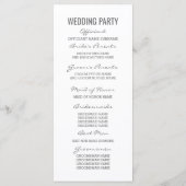 Sukkulturen und rosa Rosen Elegante Hochzeitsprogr Programm (Rückseite)