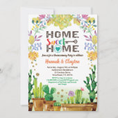 Sukulente Party Einladung zur Erwärmung des Hauses (Vorderseite)