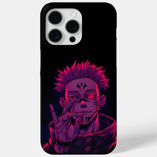 Sukuna Böswilliges Neon Case-Mate iPhone Hülle (Rückseite)