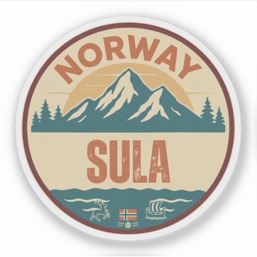 Sula, Norge Norwegen Aufkleber (Vorderseite)