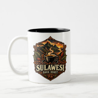 Sulawesi-Dunkelröstung-Vintage-Indonesische-Kaffee Zweifarbige Tasse