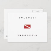 Sulawesi Indonesia Scuba Dive Flag Postkarte (Vorne/Hinten)