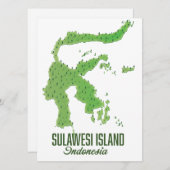 Sulawesi Insel Indonesien Karte (Vorne/Hinten)