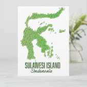 Sulawesi Insel Indonesien Karte (Stehend Vorderseite)