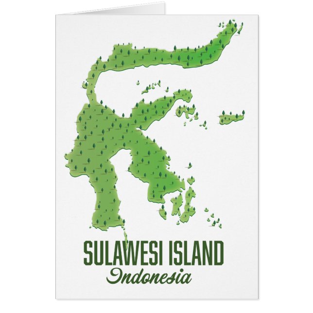 Sulawesi Insel Indonesien Karte (Vorne)