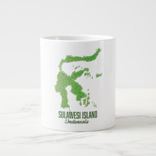 Sulawesi Insel Indonesien Karte Jumbo-Tasse