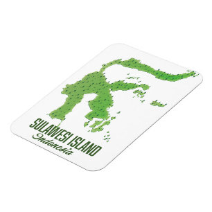 Sulawesi Insel Indonesien Karte Magnet