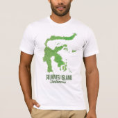 Sulawesi Insel Indonesien Karte T-Shirt (Vorderseite)