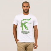 Sulawesi Insel Indonesien Karte T-Shirt (Vorne ganz)