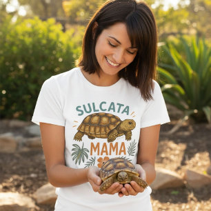 Sulcata Mama Tortoise Mama Geschenk für sie T-Shirt