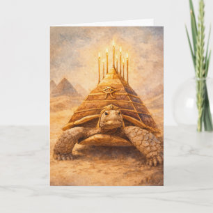 Sulcata-Schildkröte ägyptische Pyramiden-Geburtsta Karte