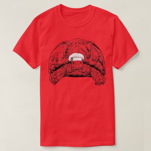 Sulcata Tortoise Animal Koch Funny Cooking Cook T-Shirt (Design vorne)
