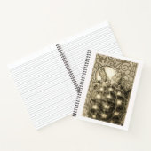 Sulcata Tortoise Art Nouveau Ink Sepia drawing Notizblock (Innenseite)