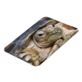 Sulcata Tortoise Face Nah Magnet (Linke Seite)
