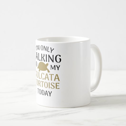 Sulcata Tortoise Geschenke| Sulcata Turtle Lover Kaffeetasse (VorderseiteRechts)