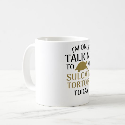 Sulcata Tortoise Geschenke| Sulcata Turtle Lover Kaffeetasse (Vorderseite Links)