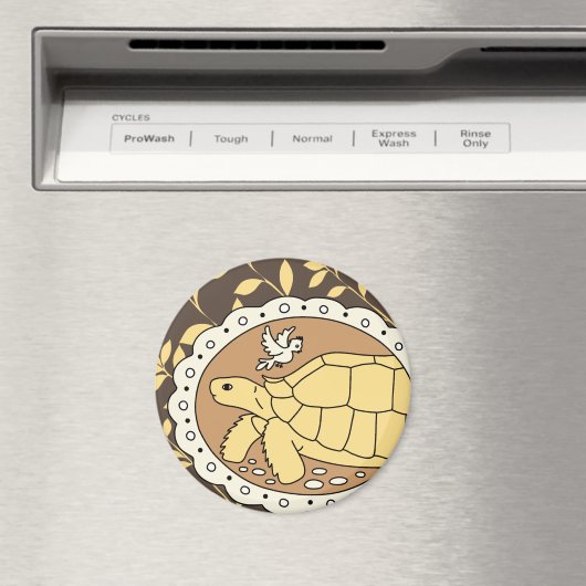 Sulcata Tortoise Magnet (Braunoval) (In Situ (Geschirrspüler))