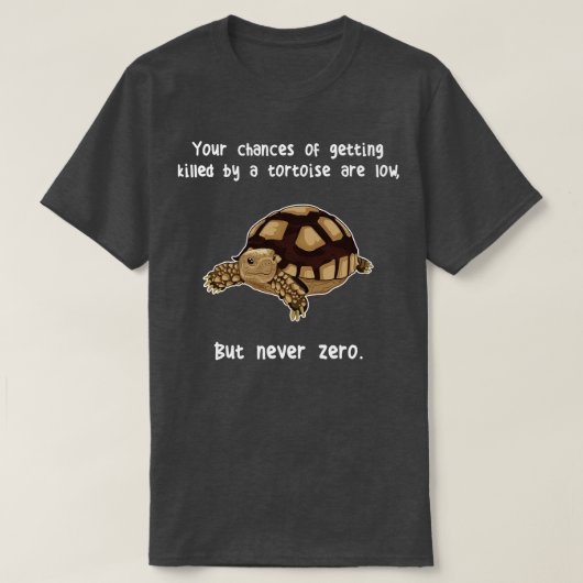 Sulcata Tortoise Never Zero T-Shirt (Design vorne)