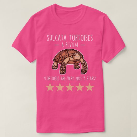 Sulcata Tortoise Review T-Shirt (Design vorne)