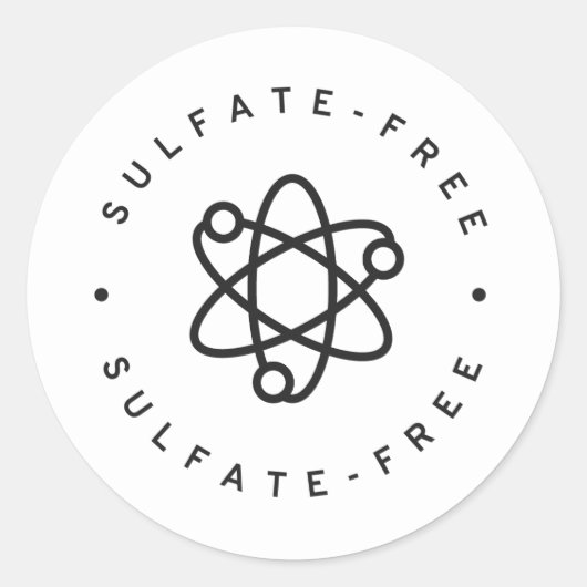 Sulfat frei runder aufkleber (Vorderseite)