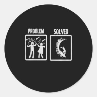 Sulfing Lover|Jedes Problem kann durch Surfen gelö Runder Aufkleber