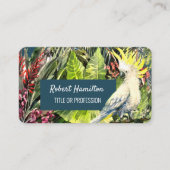 Sulfur-Crested-Cockatoo-Aquarellmalerei Visitenkarte (Vorderseite)